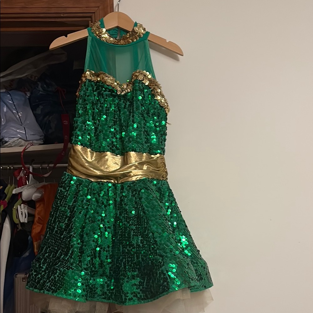 Weissman Sparkling Green and Gold Kids Costume